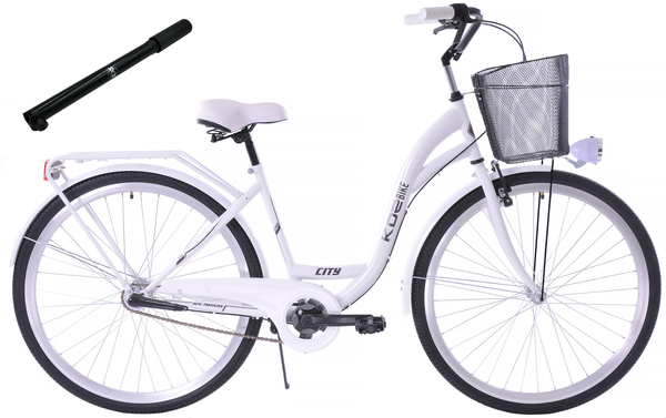 K25 Rower miejski Kozbike 28 3bieg biały (przerzutka Sturmey Archer) (J8)