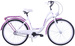 Rower miejski 26 damski Kozbike K36 biało fioletowy 3 biegi (2L2)