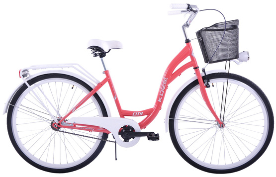 (K28) Rower miejski damski 28 Kozbike kolor koral (J0)