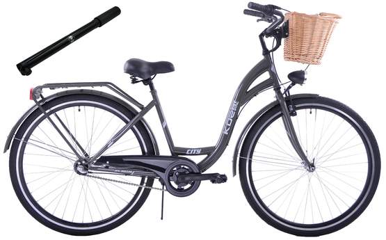 Rower miejski 28 Kozbike (K3) 3 biegi grafitowy (J5,J12)