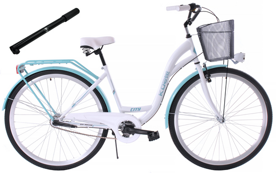 K21 Rower miejski Kozbike 28 3bieg biało-morski (przerzutka Sturmey Archer) (J8)