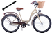 (26K23-S3CZ) Rower miejski damski Kozbike 26 3 biegi kremowo brązowy (J10)