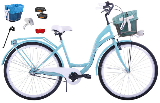 (K18) Rower miejski damski Kozbike 28 morski 3B (J9)