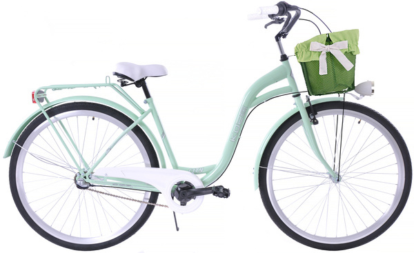 Rower miejski 28 damski Kozbike (K16-S3CZ) mięta 3 biegi (2L2)