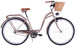 (K29) Rower miejski damski Kozbike 28 beżowo-brązowy 3s (J1)