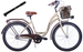 (26K23-S3CZ) Rower miejski damski Kozbike 26 3 biegi kremowo brązowy (J10)