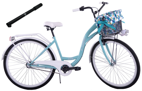 (K24) Rower miejski damski Kozbike 28 morsko biały 3B (J9)