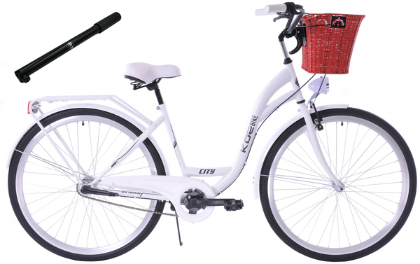 K25 Rower miejski Kozbike 28 3bieg biały (przerzutka Sturmey Archer) (J8)