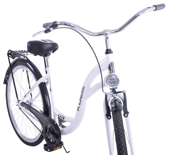 Rower miejski damski Kozbike (K51-S1) 28 biało-czarny (K11)