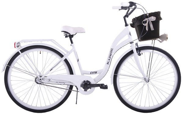 Rower miejski 26 damski Kozbike K25 3S biały (2L3)