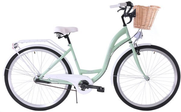 K30 Rower miejski Kozbike 28 3biegi miętowo-biały  (przerzutka Sturmey Archer) (J11)
