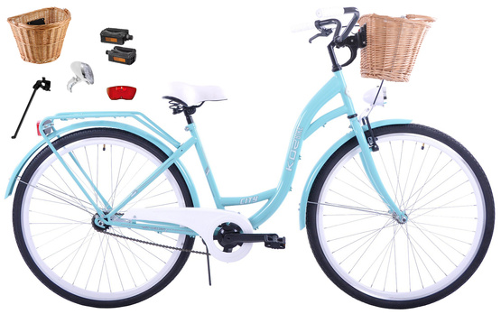 Rower miejski 28 damski Kozbike (K18) morski 3B (J9)