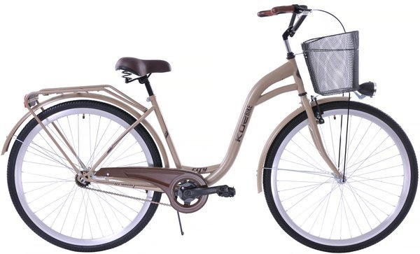 (K66) Rower miejski damski Kozbike 28 S1 złoty matowy (K9,K11)