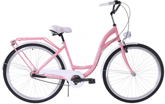 K22 Rower miejski Kozbike 28 3biegi pudrowo-biały  (przerzutka Sturmey Archer) (J8,J9)