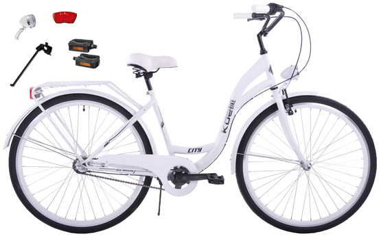 Rower miejski 28 damski Kozbike (K25) biały 3 biegi (J3)