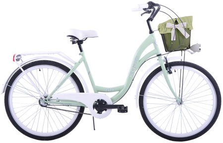 Rower miejski 26 damski Kozbike (K30) miętowo-biały S3 (2P2)