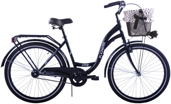 (K14) Rower miejski damski Kozbike 26 czarny S1 (2P3)