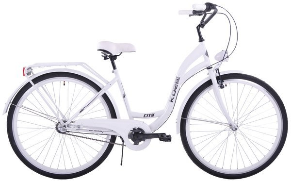 (K25) Rower miejski damski Kozbike 28 biały 3 biegi (J2)