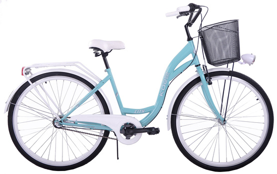 (K24) Rower miejski damski Kozbike 28 morsko biały 3B (J9)