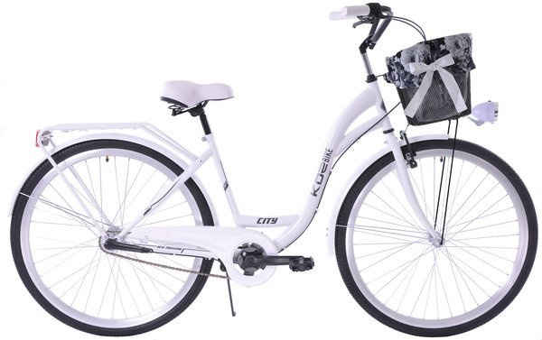 K25 Rower miejski Kozbike 28 3bieg biały (przerzutka Sturmey Archer) (J8)