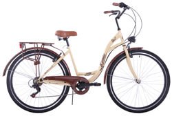 Kozbike City rower 28 7s kremowo-brązowy (K10)