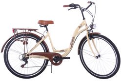 Kozbike City rower 28 7s kremowo-brązowy (K10)